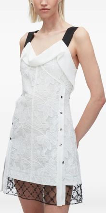 3.1 Phillip Lim Abito corto con inserti in pizzo - Bianco