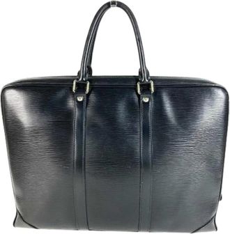 Louis Vuitton Pre-owned Vintage Aktetas Handtas - Heren - Vintage Handtas - Zwart - ONE Size - Leer - Vintage