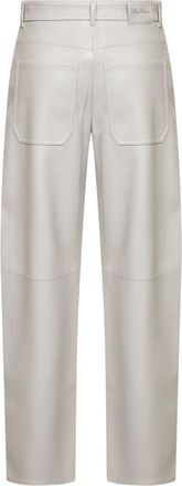 Max Mara Womens Barrel Trousers White Polyester