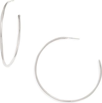 Nashelle Large Loom Hoop Earrings in Sterling Silver at Nordstrom