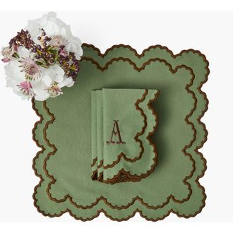 Mrs. Alice Green & Brown Charlotte Napkins at Nordstrom