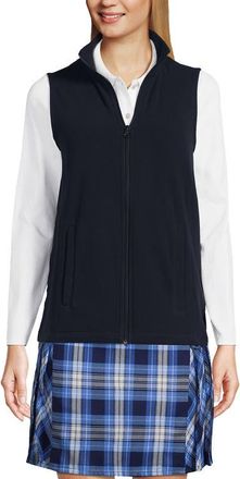 Lands End Lightweight Fleece Vest in Classic Navy at Nordstrom, Size Medium