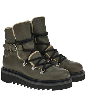 Ferragamo Lace-Up Hiking Leather Bootie