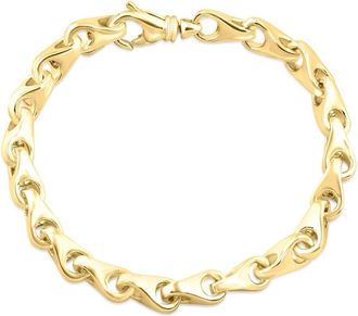 Pompeii3 Mens Solid Seed 14k Gold (38gram) or Platinum (62gram) 6.5mm Link Bracelet 8