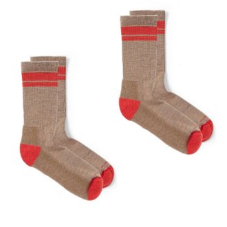 Rei Co-Op Trailsmith Merino Wool Crew Socks - 2 Pairs Khaki M