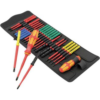 Wera 05006617001 vde Cacciavite porta inserti 26 parti Croce Phillips, Croce Pozidriv, torx, Brugola interna, Taglio - Wera
