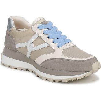 Veronica Beard Valentina Wedge Sneaker in Sand/Silver at Nordstrom, Size 5.5