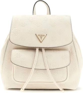 Guess Cresidia II SML Flap Backpack - Dames - Rugzakken - Wit - ONE Size - Tassen