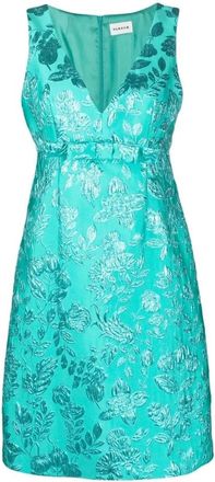 P.A.R.O.S.H. Party Dresses, female, Green, Size: XS Floral-Embroidered Minidress