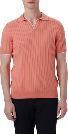 Bugatchi Johnny Collar Sweater in Salmon at Nordstrom Rack, Size Xx-Large