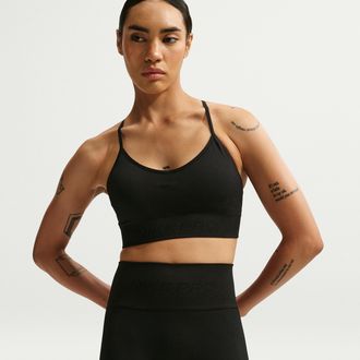 Nike Womens Nike Pro Seamless Dri-FIT High-Waisted 5 Biker Shorts in Black | IF1210-010