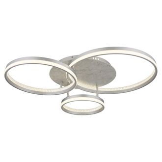 Netlighting Mary 3 Ring Semi Ceiling Light Silver LED Dimmable 2700-6500K Remote