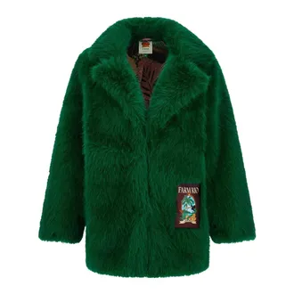Farm Rio Farm Rio, Jassen, Dames, Groen, XS, Nepbont, Nepbont Jas