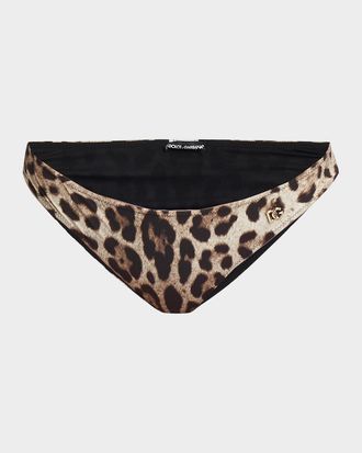 Dolce & Gabbana Leopard-Print Bikini Bottoms