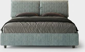 Itamoby Cama Doble En Tejido Container 160x190 Mados Giada Aragona - Verde Oscuro
