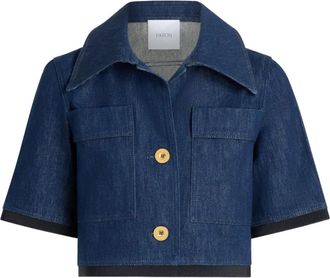 Patou Giacca denim a maniche corte - Blu