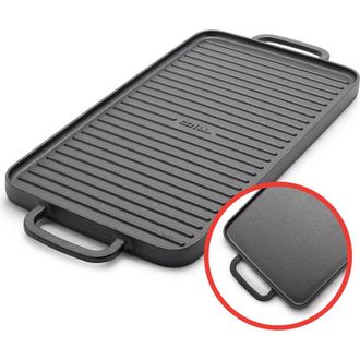 GreenPan x Bobby Flay Reversible Cast Iron Grill & Griddle in Black at Nordstrom