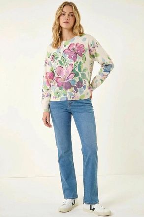 Roman Floral Sequin Knit Jumper