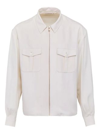 Giuliva Heritage Collection The Diego zip-front pocket shirt - White