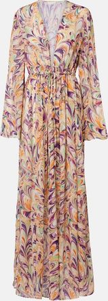 Alexandra Miro Chloe printed georgette kaftan