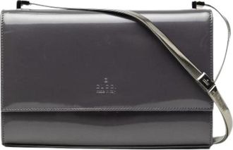 Gucci Pre-owned Vintage Schoudertas - Dames - Vintage Schoudertas - Grijs - ONE Size - Leer - Vintage