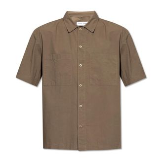 Samsøe & Samsøe Short Sleeve Shirts, male, Green, Size: S Saayo Shirt