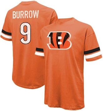 Majestic Threads Mens Majestic Threads Joe Burrow Orange Cincinnati Bengals Name & Number Oversize Fit T-Shirt at Nordstrom, Size Xx-Large