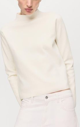 Mango Mock Neck Sweater in Ecru at Nordstrom, Size Xx-Large