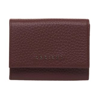 Orciani Wallets & Cardholders, female, Brown, Size: ONE SIZE Red Leather Flap Wallet
