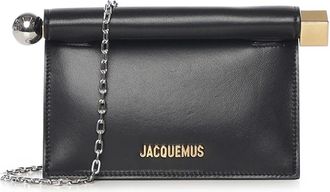 Jacquemus La Petite Pochette Rond Carr&eacute; - female - Jacquemus - Clutches - Black - ONE SIZE - Bags