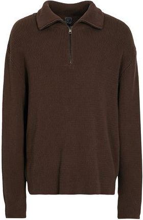 8 by YOOX COTTON RIB KNIT HALF ZIP JUMPER