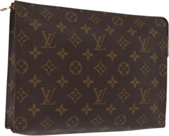 Louis Vuitton Pre-owned Clutches, female, Brown, Size: ONE SIZE Pre-owned Vintage Canvas Clutch