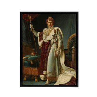 Artery8 Gerard Emperor Napoleon Bonaparte I Framed Canvas Wall Art Print | Size: W24 x H32