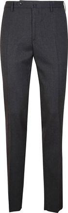 Incotex Stretch Wool Flannel Broeken - Heren - Nette broeken - Grijs - L - Polyester - Broeken