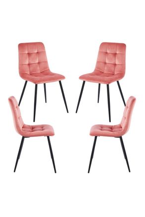 Regalos Miguel Regalos Miguel - Packs Sillas Comedor - Pack 4 Sillas Stuhl Terciopelo - Rosa