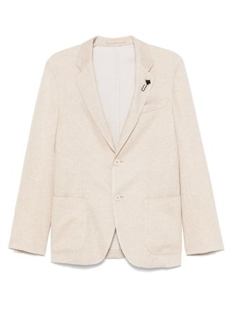 Lardini brooch-detail blazer - Neutrals
