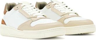 AllSaints Regan Low Top Sneaker in White/yellow/Brown at Nordstrom, Size 12
