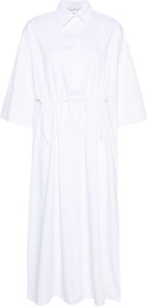 Max Mara Eulalia midi dress - women - Silk/Cotton/Elastane - 46 - White