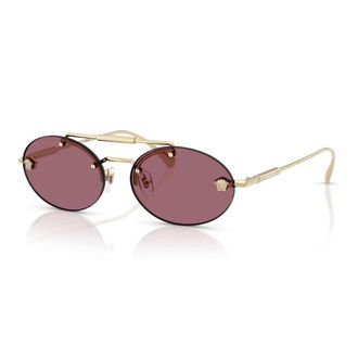 Versace Ladies Black Oval Sunglasses VE2295 1252/1A