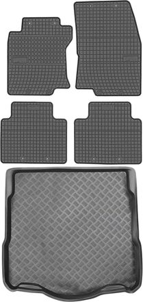 OEM Juego De Alfombrillas De Goma Para Coche Y Alfombrilla Para Maletero Para Nissan X-trail Iii T32 Suv (2014-2017)