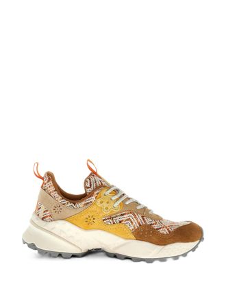 Flower Mountain Tan Orange Kotetsu Suede Sneakers
