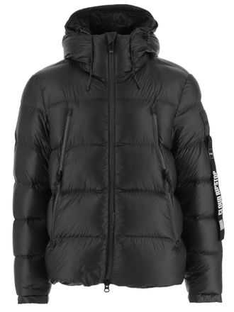 Outhere Quilted Nylon Down Jacket With Adjustable Hood And Zippered Pockets