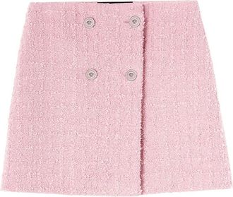 Versace Light Pink Tweed Mini Skirt