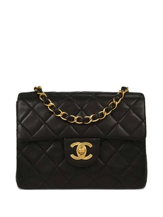 Chanel Borsa a spalla Classic Flap mini 1995 - Nero