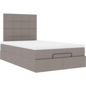vidaXL Estructura De Cama Otomana Colch&oacute;n Tela Topo 120x190 Cm Vidaxl