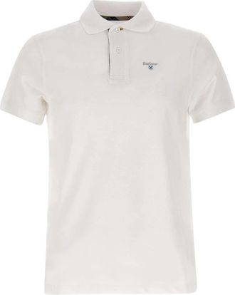 Barbour Tartan Pique Katoenen Poloshirt Wit - Heren - Polos - Wit - S - Katoen - Tops