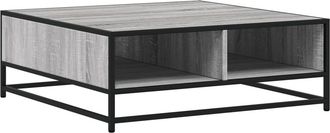 vidaXL Vidaxl Tavolino Grigio Sonoma 80x80x30 Cm In Truciolato E Metallo