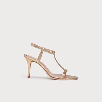 L.k. Bennett Womens North Sandal, Gold Nappa Leather - Size UK 7