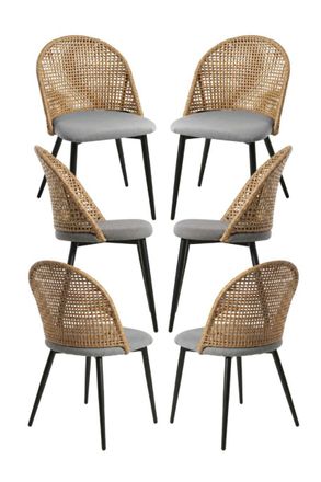 Regalos Miguel Packs Sillas Comedor - Pack 6 Sillas Torsa - Gris Oscuro