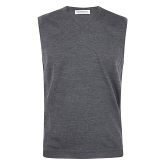 Goes Botanical Sleeveless Knitwear - Knitwear - Hombre - Gris - 2XL